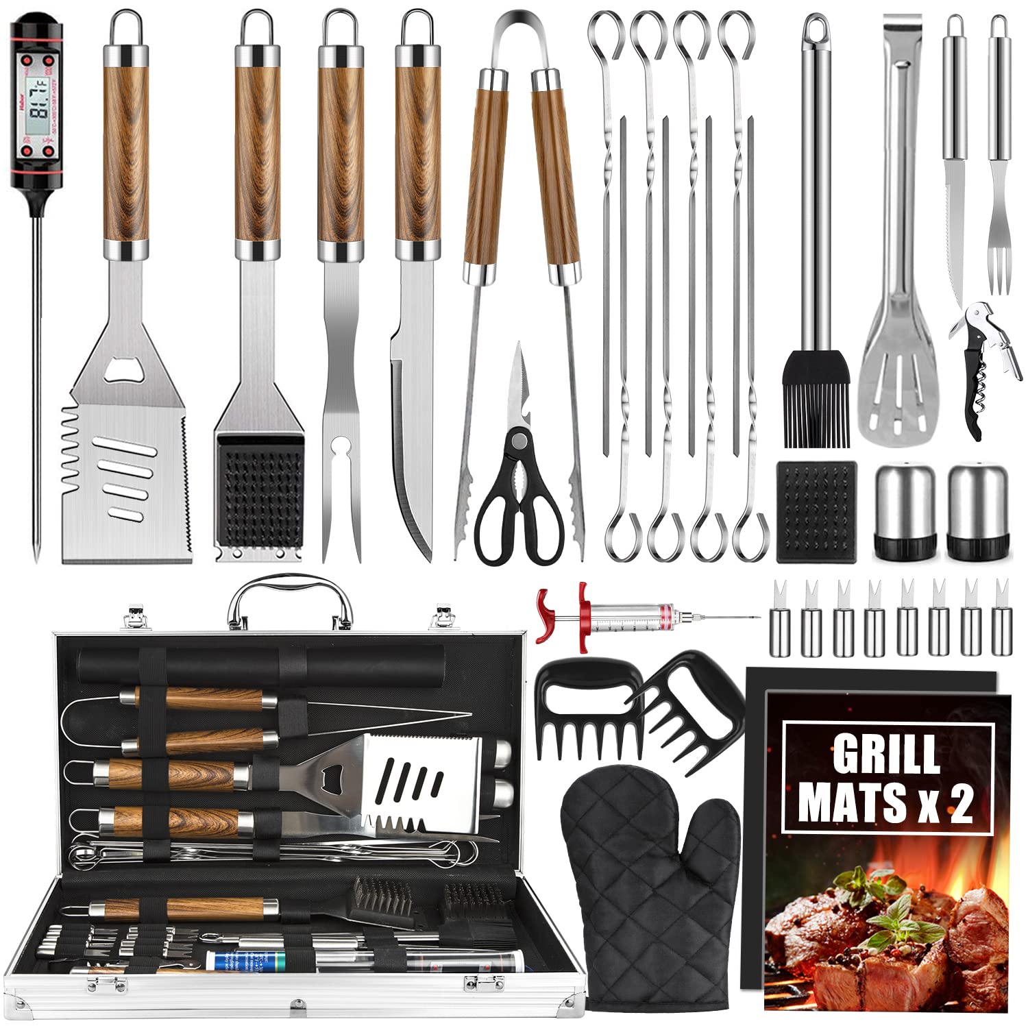 Camping Cooking Accessories Set - 38 шт., набор аксессуаров для гриля