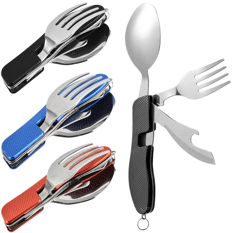 Camping Cooking Cutlery Set - 4 в 1 складной набор посуды