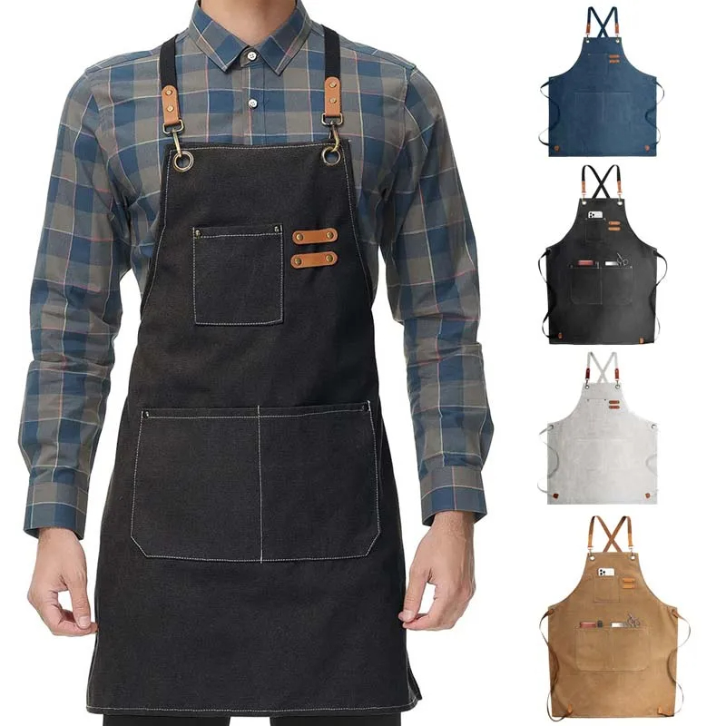Camping Cooking Apron - Бытовой холщовый фартук, маслостойкий, можно протирать