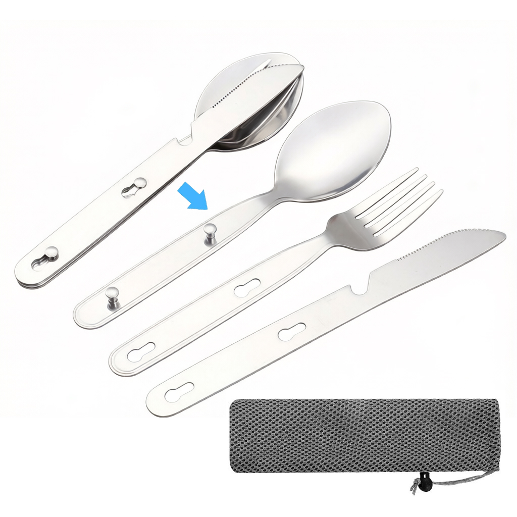 Camping Cooking Cutlery Set - Набор из 3 предметов: складные ложка,