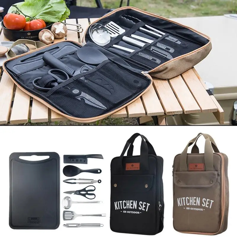 Camping Cooking Cutlery Set - Набор походной кухонной утвари из 8