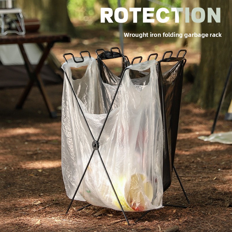 Camping Cooking Utensil Holder - Портативная складная подставка для мусорных пакетов,