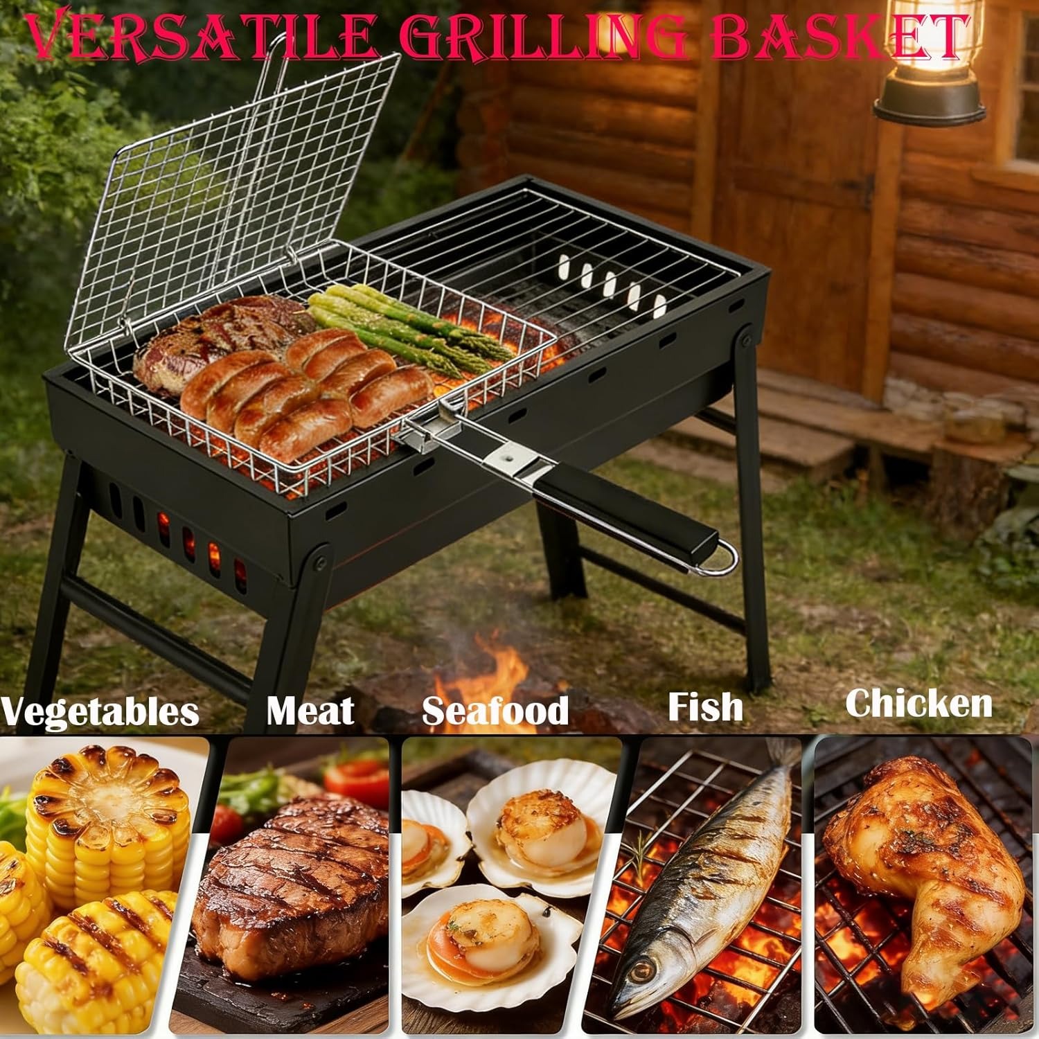 Camping Cooking Accessories Set - Набор корзин для гриля, для жарки