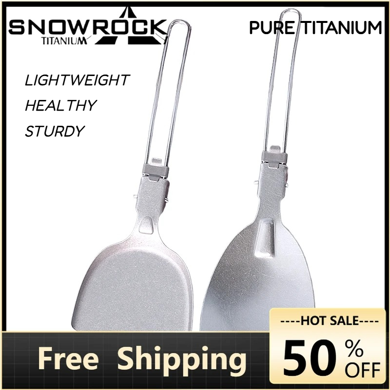 Camping Cooking Accessories Set - Складная лопатка-шпатель SNOWROCK из чистого титана,