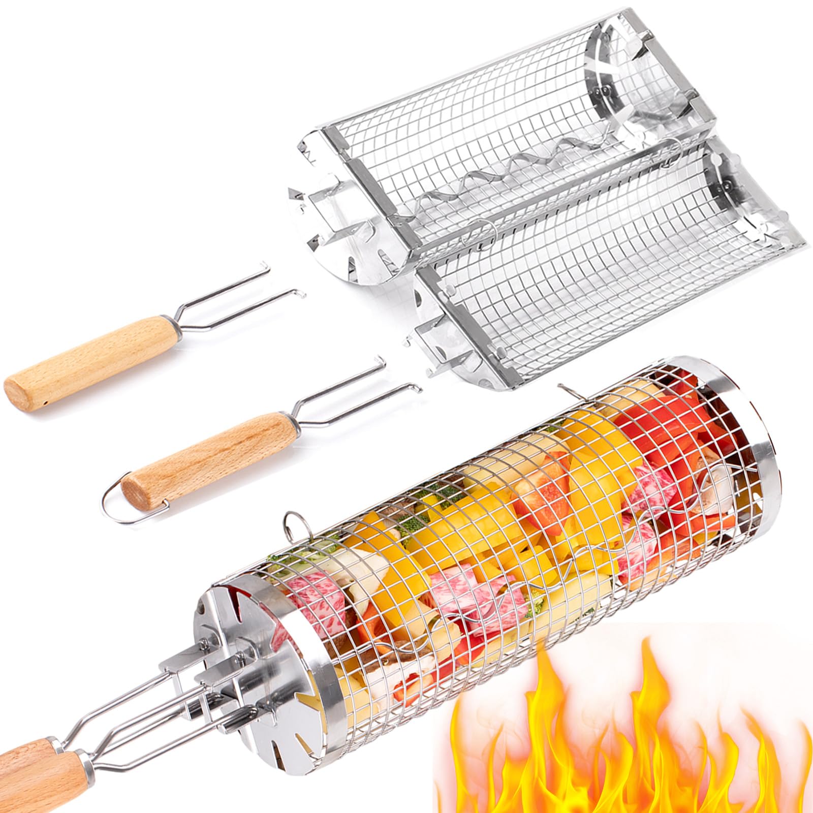 Camping Cooking Roll - BUYYES корзина для барбекю, сетчатая трубка