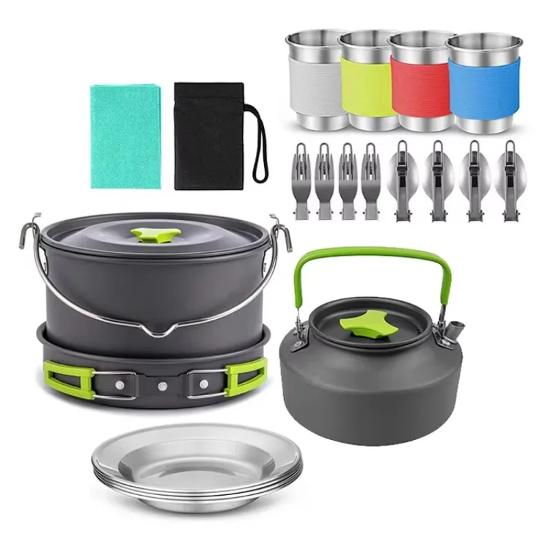 Высококачественная уличная лег – обзор и цена Quality Camping Cooking Set