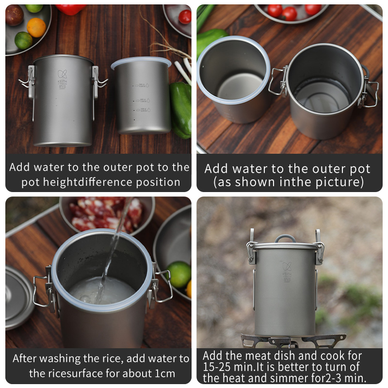 Рисоварка KEITH из чистого тит – обзор и цена Camping Cooking Utilities