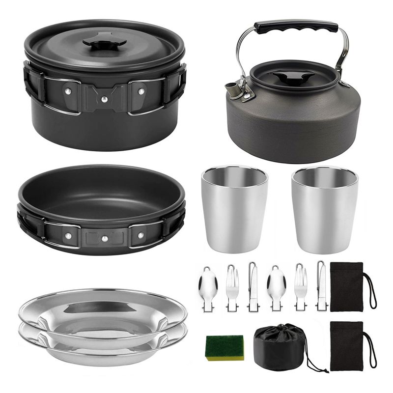【КУПАТЕЛИ】Посуда для кемпинга, – обзор и цена Camping Cooking Accessories Set