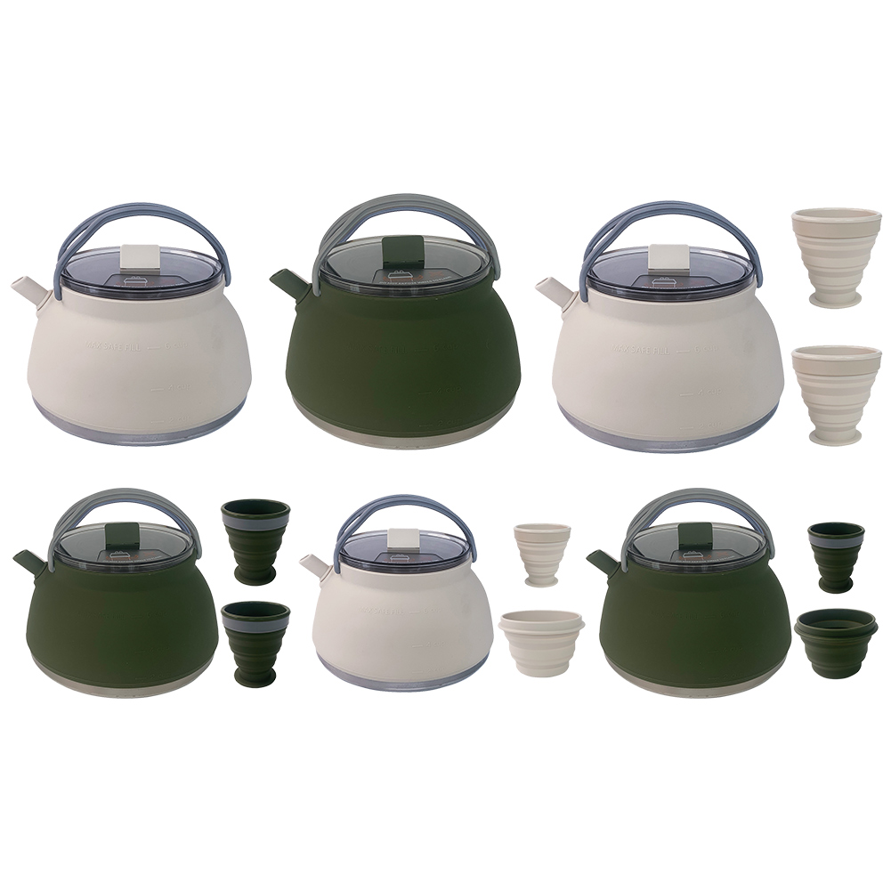 Складной силиконовый чайник дл – обзор и цена Camping Cooking Pots And Pans