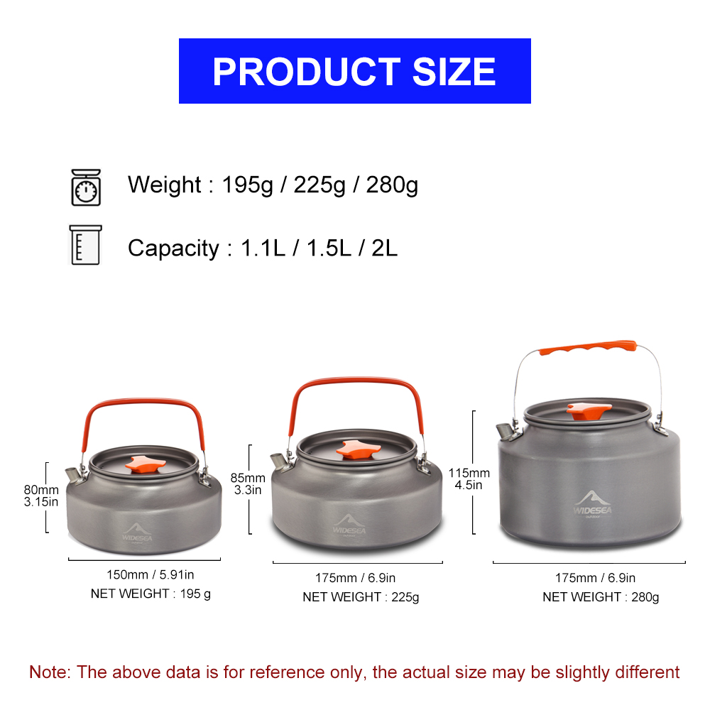 Widesea 1,1 л, 2 л, 1,5 л, чай – обзор и цена Camping Cooking System