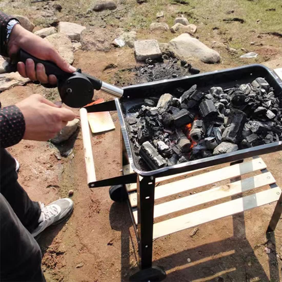 Портативный ручной вентилятор- – обзор и цена Camping Cooking Accessories Set