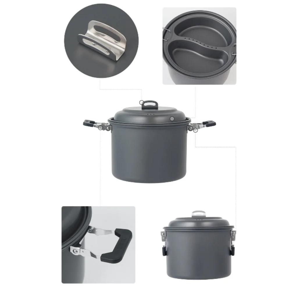 1 комплект, 6 л, уличная кастр – обзор и цена Camping Cooking Accessories Set