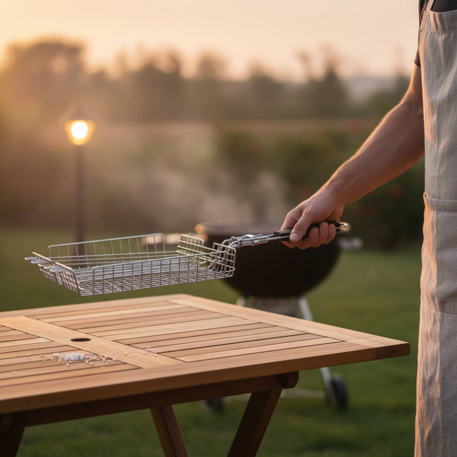 Корзина для гриля с деревянной – обзор и цена Camp Grill Portable Folding