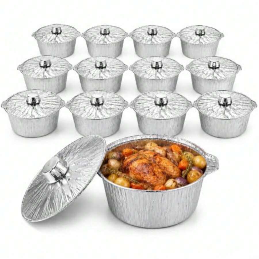 Набор из 12 одноразовых форм с – обзор и цена Camping Cooking Pots And Pans