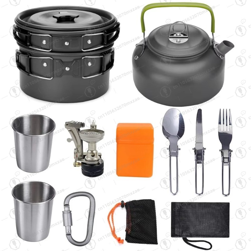 Алюминиевая посуда для улицы,  – обзор и цена Camping Cooking Accessories Set