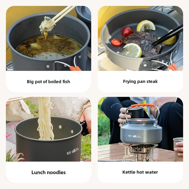 Высококачественный уличный наб – обзор и цена Quality Camping Cooking Set