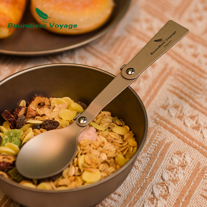 Титановые столовые приборы Bou – обзор и цена Camping Cooking Cutlery Set