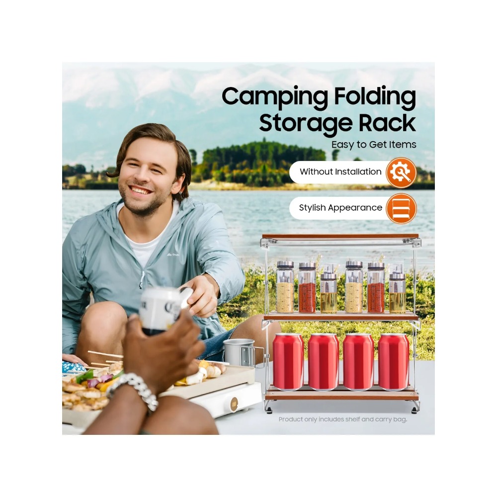 Складная 3-ярусная тележка-сто – обзор и цена Camp Grill Portable Folding