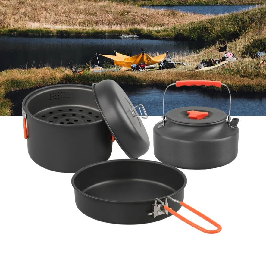 Набор посуды для открытого воз – обзор и цена Camping Cooking Pots And Pans