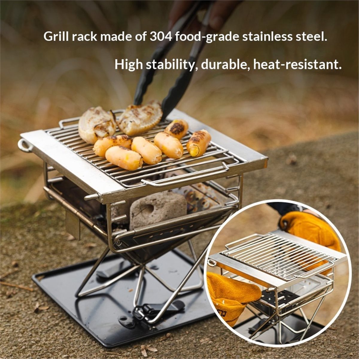 Портативный складной гриль M10 – обзор и цена Camp Grill Portable Folding