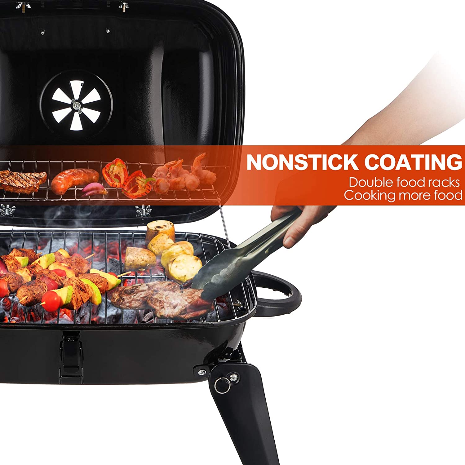 18-дюймовый черный угольный гр – обзор и цена Camp Grill Portable Folding
