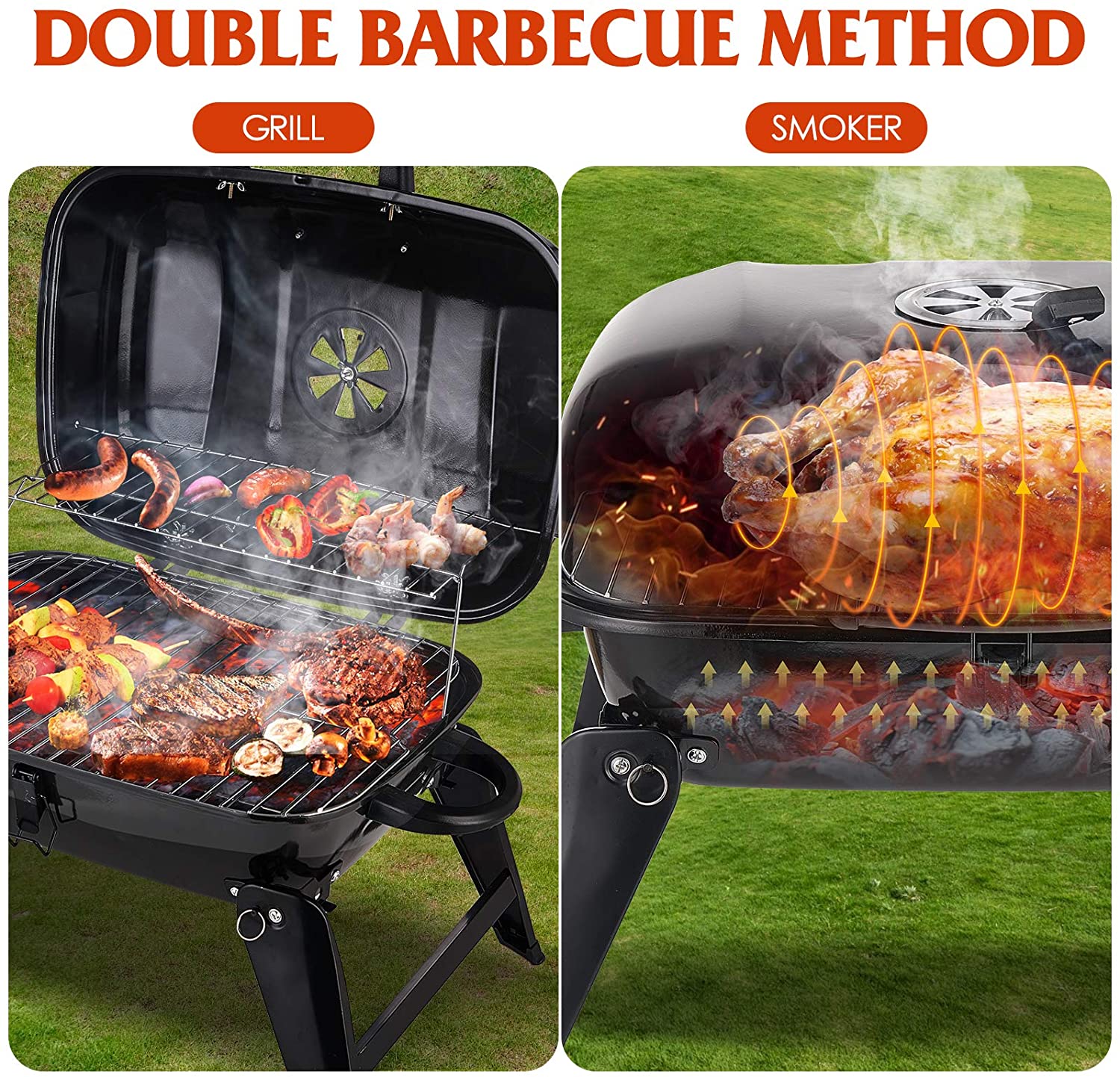 18-дюймовый черный угольный гр – обзор и цена Camp Grill Portable Folding