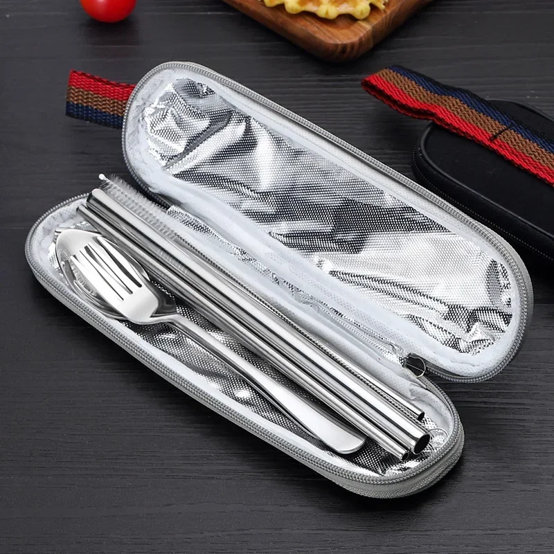 8 шт./набор, многоразовые доро – обзор и цена Camping Cooking Cutlery Set