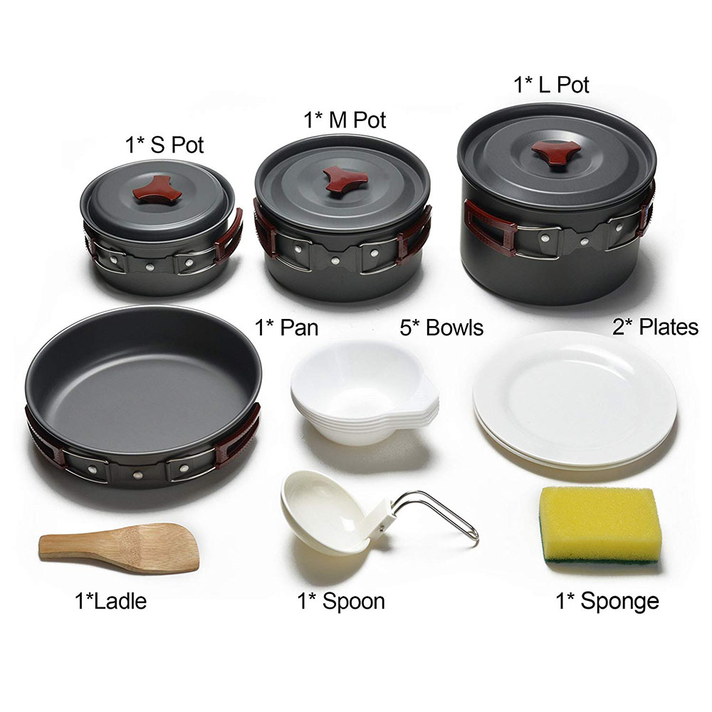 Набор посуды для кемпинга на о – обзор и цена Camping Cooking Full Set