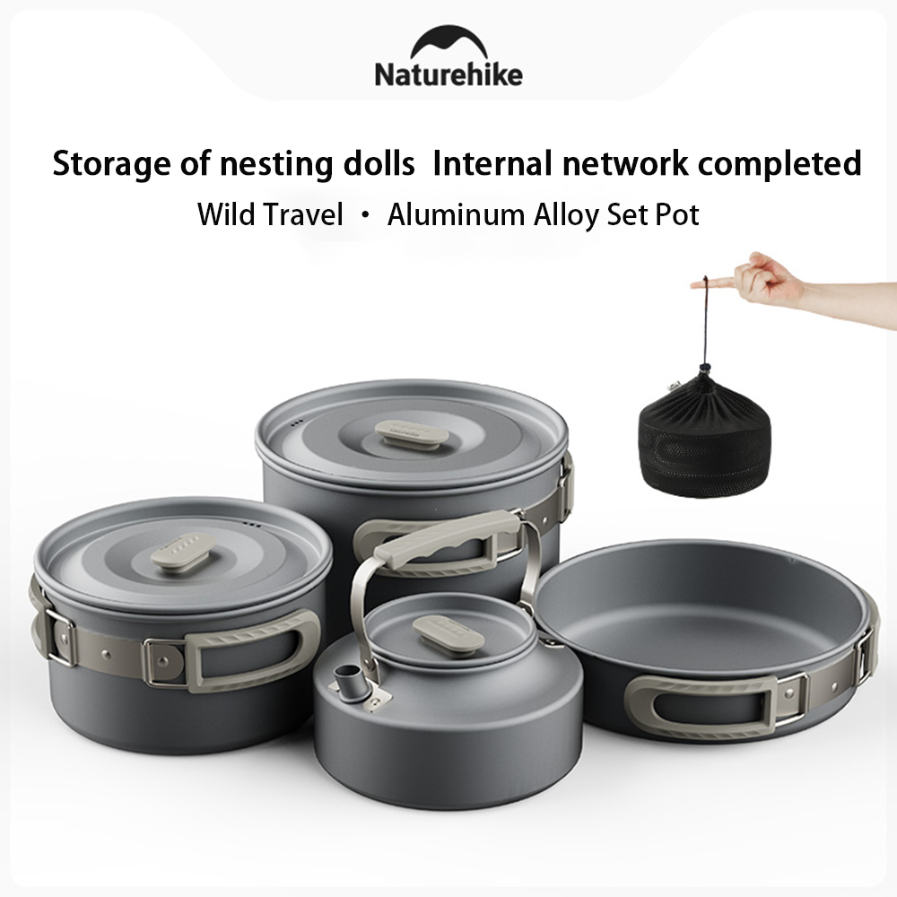 Набор уличных кастрюль Natureh – обзор и цена Camping Cooking System