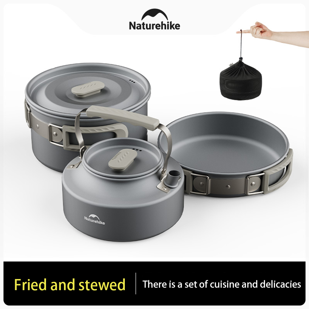 Набор уличных кастрюль Natureh – обзор и цена Camping Cooking System